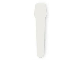 Cucchiaio per gelato in carta, bianco, lunghezza 90 mm, resistente e impermeabile