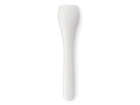 Cucchiaio per gelato in carta, bianco, lunghezza 95 mm, design curvo, resistente