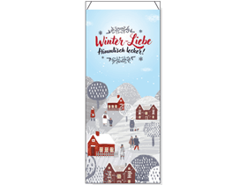 Seitenfaltenbeutel aus weissem Kraft- papier 35 gm2, 12 x 5 x 28 cm, Grösse 1,