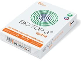 Kopierpapier Bio Top 3, A4, 80 gm2 naturweiss, holzfrei, chlorfrei, ohne