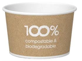 Pot à glace 80 cc (ø 64 mm, hauteur 40 mm), en carton blanc, avec impression standard