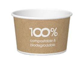 Coupe à glace 170 cc (ø 85 mm, hauteur 45 mm), en carton blanc, avec impression standard