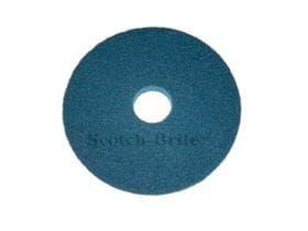 Superpad 3M Scotch-Brite, ø11'' = 280 mm bleu, en fibres polyester de haute qualité