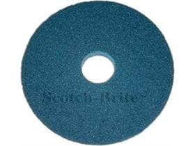 Superpad 3M Scotch-Brite, ø12'' = 305 mm bleu, en fibres polyester de haute qualité