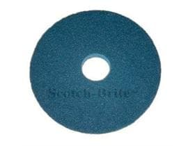 Superpad 3M Scotch-Brite, ø14'' = 355 mm bleu, en fibres de polyester