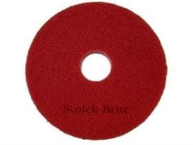 Superpad 3M Scotch-Brite, ø14'' = 355 mm rouge, en fibres polyester, pour l'entretien