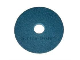 Superpad 3M Scotch-Brite, ø16'' = 406 mm bleu, en polyester, pour un nettoyage efficace