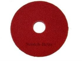 Superpad 3M Scotch-Brite, ø18'' = 457 mm rouge, en fibres polyester, pour l'entretien