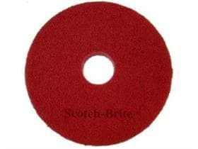 Superpad 3M Scotch-Brite, 530 mm, rouge en fibres de polyester, pour l'entretien.