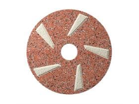 Tampon diamanté FloorZilla, 14" 355 mm, tampon de nettoyage rouge avec revêtement diamanté