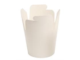 Food Box BIANCO, rotondo 650 ml (26 oz) adatto al microonde, per alimenti,