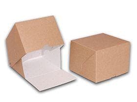 Scatola per torta 10 x 10 x 8 cm marrone naturale "Eco Life", non stampata