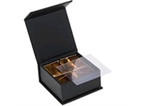 LuxBox n° 1, noir 65x65/30mm, noir