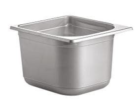Contenitore per gelato in plastica (PS) grigio, 2,33 litri, 16,5 x 18 x 12 cm