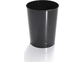 Tazza rotonda Tubito, in plastica nera (PS), 150 ml, ø 55 mm, altezza 90 mm