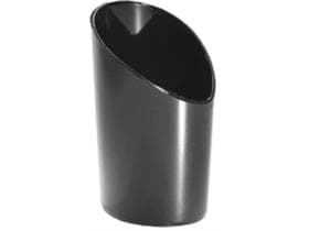 Tazza rotonda in bambù, in plastica nera (PS), 80 ml, ø 56 mm, altezza 50/78 mm