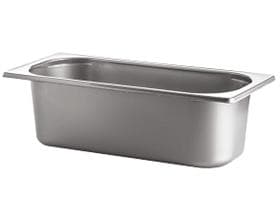 Contenitore per gelato in plastica (PS) grigio, 4,2 litri, 36/32,5 x 16,5/14 x 12 cm