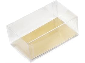 Boîte pliante en PVC, transparente, 120x70/50mm, livrée montée