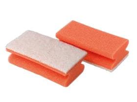 Éponges de nettoyage 3M Scotch-Brite, conformes HACCP, rouge/blanc, 70 x 130 mm