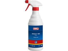 Drizzle rosso, detergente sanitario acido per la pulizia di routine, pronto all'uso.