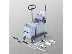 Set pronto all'uso con secchio mobile doppio US Pro (trio), 59x38x86 cm
