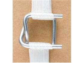 Ruban textile « Hot Melt » 16 mm x 850 m blanc, résistance à la traction 450 kg, âme 76 mm