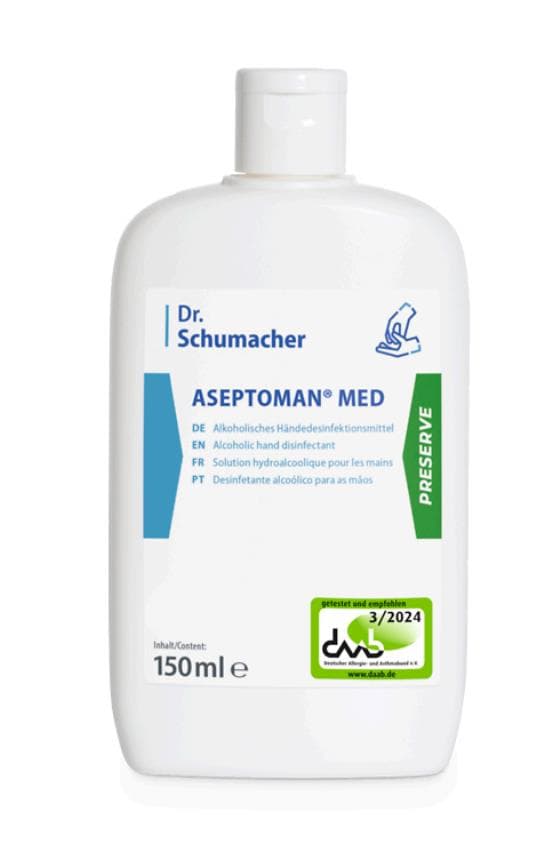 Aseptoman Med, flacon de 150 ml pour désinfection alcoolique des mains