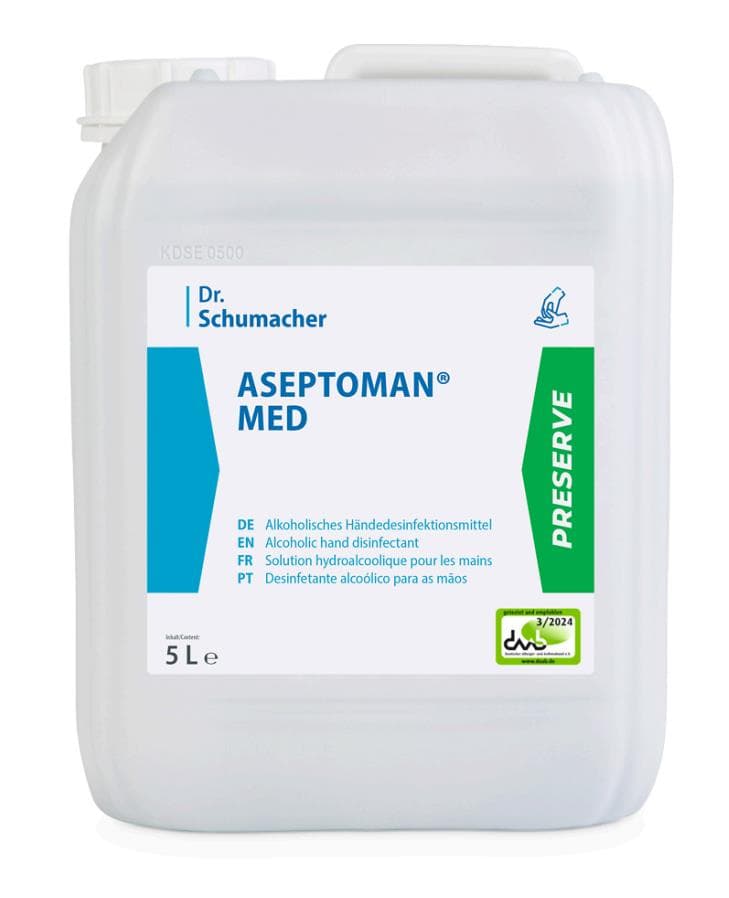 Aseptoman Med, désinfectant pour les mains à base d'alcool 5 litres