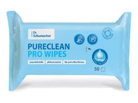 Pureclean Pro Wipes per la pulizia della pelle e delle superfici, senza alcool.