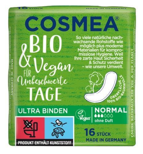 Benda Cosmea Ultra Bio Normale, senza ali, bianca, appena percettibile,
