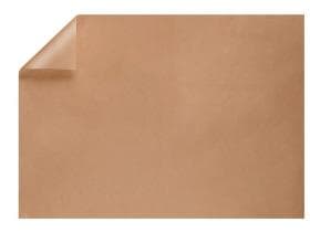 Papier de soie 37,5 x 50 cm, 22 g/m² marron naturel, lisse d'un côté.