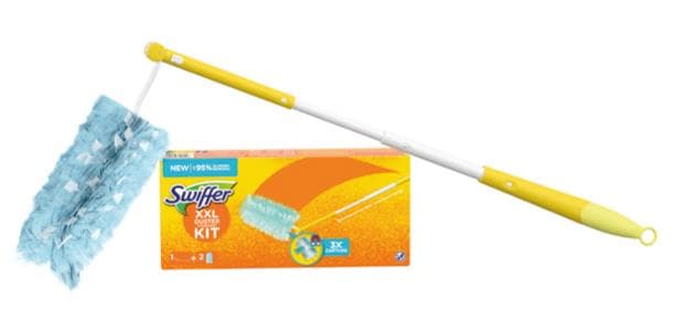 Swiffer Dust Magnet Starter Set XXL, 2 panni, 1 asta telescopica da 90 cm