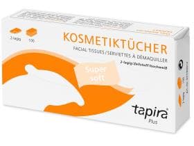 Mouchoirs cosmétiques en cellulose blanche TAPIRA 2 plis