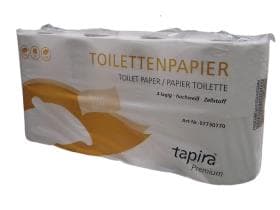 Papier toilette TAPIRA Premium, 100% cellulose 4 plis, 150 feuilles, 9,5 x 13 cm,