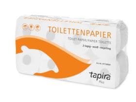 WC-Papier TAPIRA Plus, Zellstoff 2-lagig, hochweiss, 250 Blatt