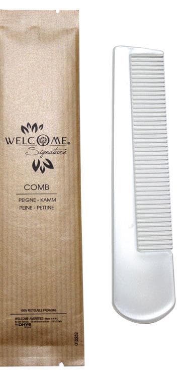 Benvenuto Pettine, pettine, bianco perlato, plastica