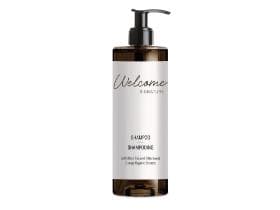 Shampooing capillaire Welcome, 380 ml aux extraits biologiques, flacon pompe
