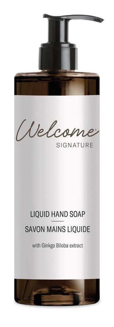 Savon liquide pour les mains Welcome 380 ml à l'extrait de Ginkgo Biloba