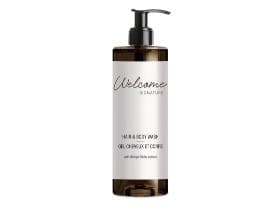 Gel douche et cheveux Welcome, 380 ml, aux extraits de ginkgo et de biloba, flacon pompe