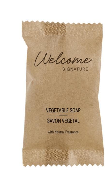 Welcome Soap, sapone quadrato, 8 g in bustina, profumazione neutra
