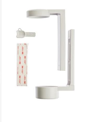 Support de bienvenue pour distributeur de supports blanc, plastique