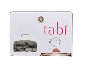 Distributore MINI per assorbenti e tamponi, bianco Dimensioni 213 x 153 x 93 mm (L x A x P)