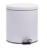 Poubelle à pédale 18 litres blanche, hauteur 43 cm Ø 29 cm, blanche, fermeture en douceur