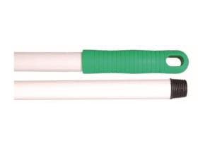 Igiene Asta in fibra di vetro 150 cm, verde con impugnatura verde, ø 23,5 mm, con filettatura.