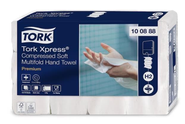 Asciugamani piegati Tork Xpress® asciugamani morbidi e compressi multipiega,