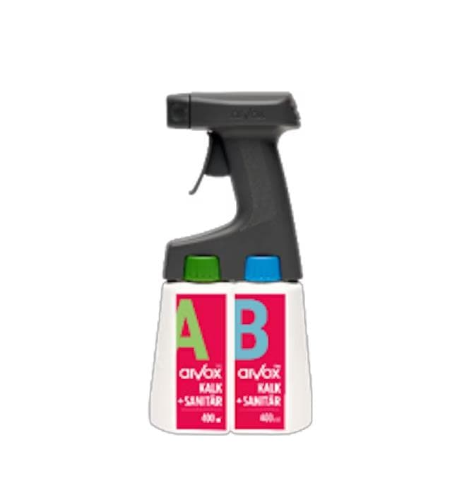 Nettoyant spécial Arvox Pro Calcaire+Nettoyant sanitaire 2 composants (2 x 0,4 litres)
