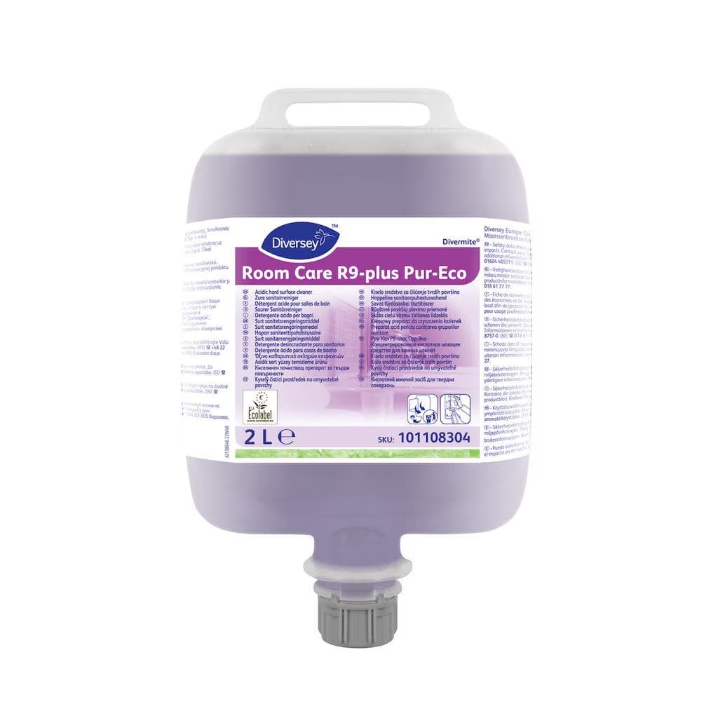 Room Care R9-plus Pur-Eco, 2x2L Detergente sanitario acido concentrato.