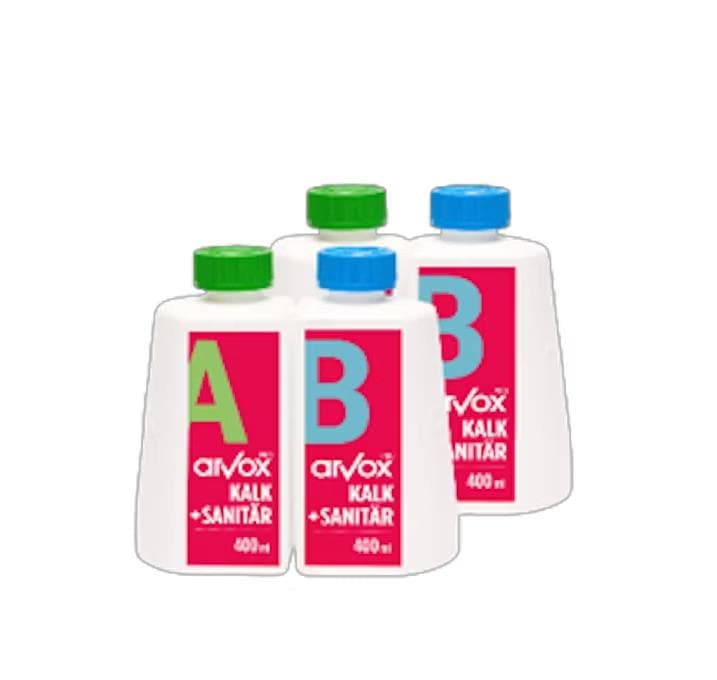 Nettoyant spécial Arvox Pro Calcaire+Sanitaire 2 x recharges (4 x 0,4 litres)