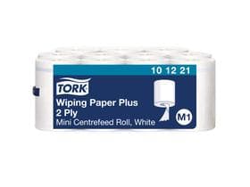 Putztuchrollen Tork Mini 2-lagig, weiss 22 x 75 lfm, perforiert 214 x 40 cm