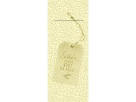 Tovagliolo monouso Airlaid, 40 x 33 cm 1/8 piega, "Etikett" marrone naturale-crema